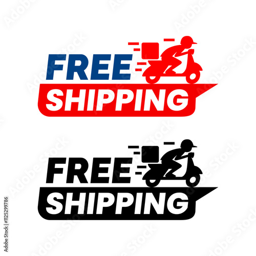 Free delivery shipping icon, home express deliver service vector label with fast car truck. Free shipping delivery badge for mail courier or parcel shipment cargo and food delivery service symbol.
