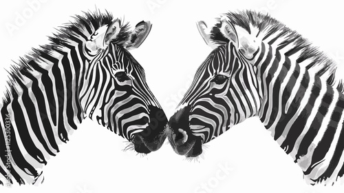 Black and White Zebra Vector Illustration for Graphic Design Projects photo