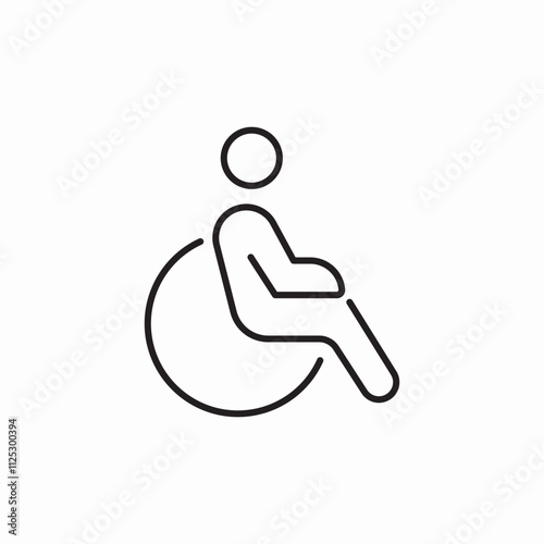 accessible person icon sign vector