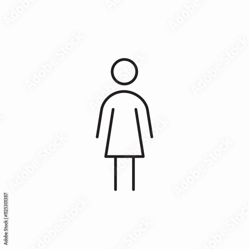 female human icon sign vector