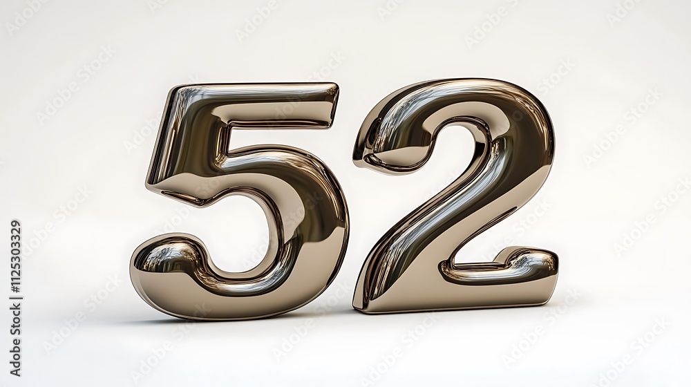 A smooth, elegant 3D number A smooth, elegant 3D number