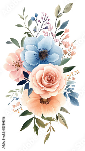 Elegant Floral Arrangement with Soft Pastel Colors