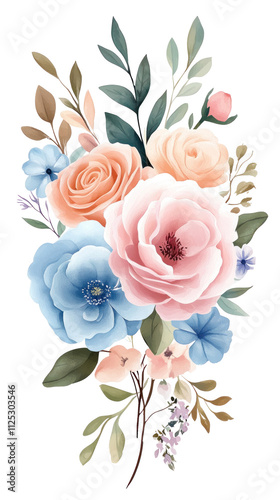 Colorful Floral Arrangement with Roses and Wildflowers