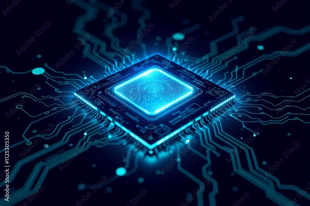 Futuristic Processor, Holographic Data Futuristic Processor, Holographic Data