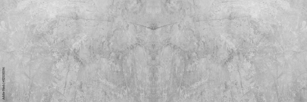 Naklejka premium Old wall panorama texture cement dirty gray with black background abstract grey and silver color design are light with white background.