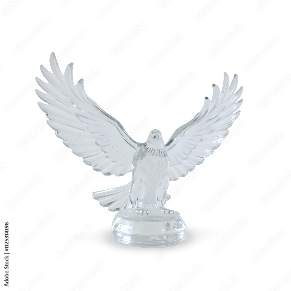 custom made wallpaper toronto digitalStunning crystal eagle sculpture with outstretched wings captivating presence, photograph of still life concept.