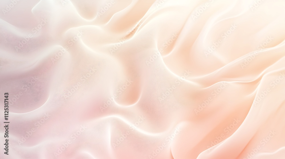 Fototapeta premium Abstract Peach and White Fabric Drapery