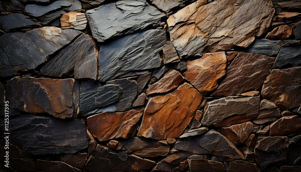 Rustic stone wall with uneven textures and earthy colors, natural construction material, outdoor design, architectural background, rugged style, copy space. Rustic stone wall with uneven textures and earthy colors, natural construction material, outdoor design, architectural background, rugged style, copy space.