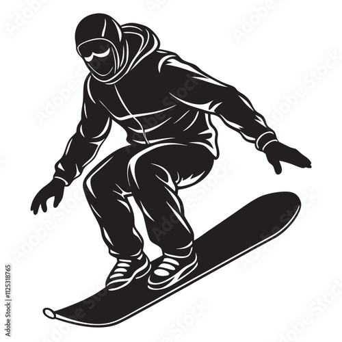 vector illustration of a snowboard