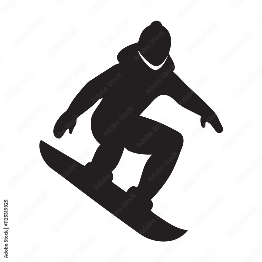 Fototapeta premium snowboarder jumping vector