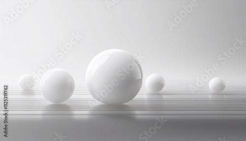 Tapeta, abstrakcyjne, nowoczesne tło, biały wzór w kule, projekt www © anettastar