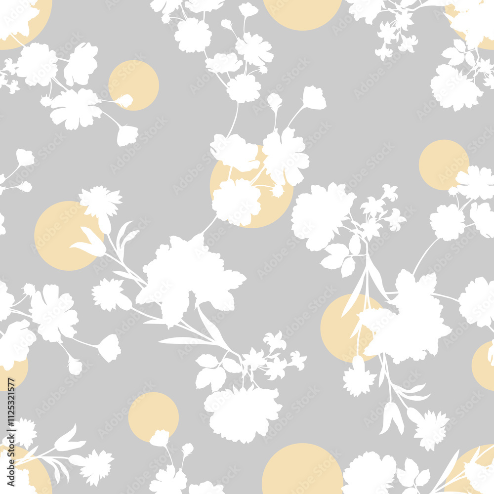 Seamless decorative floral pattern. Vector Illustration. Seamless decorative floral pattern. Vector Illustration.