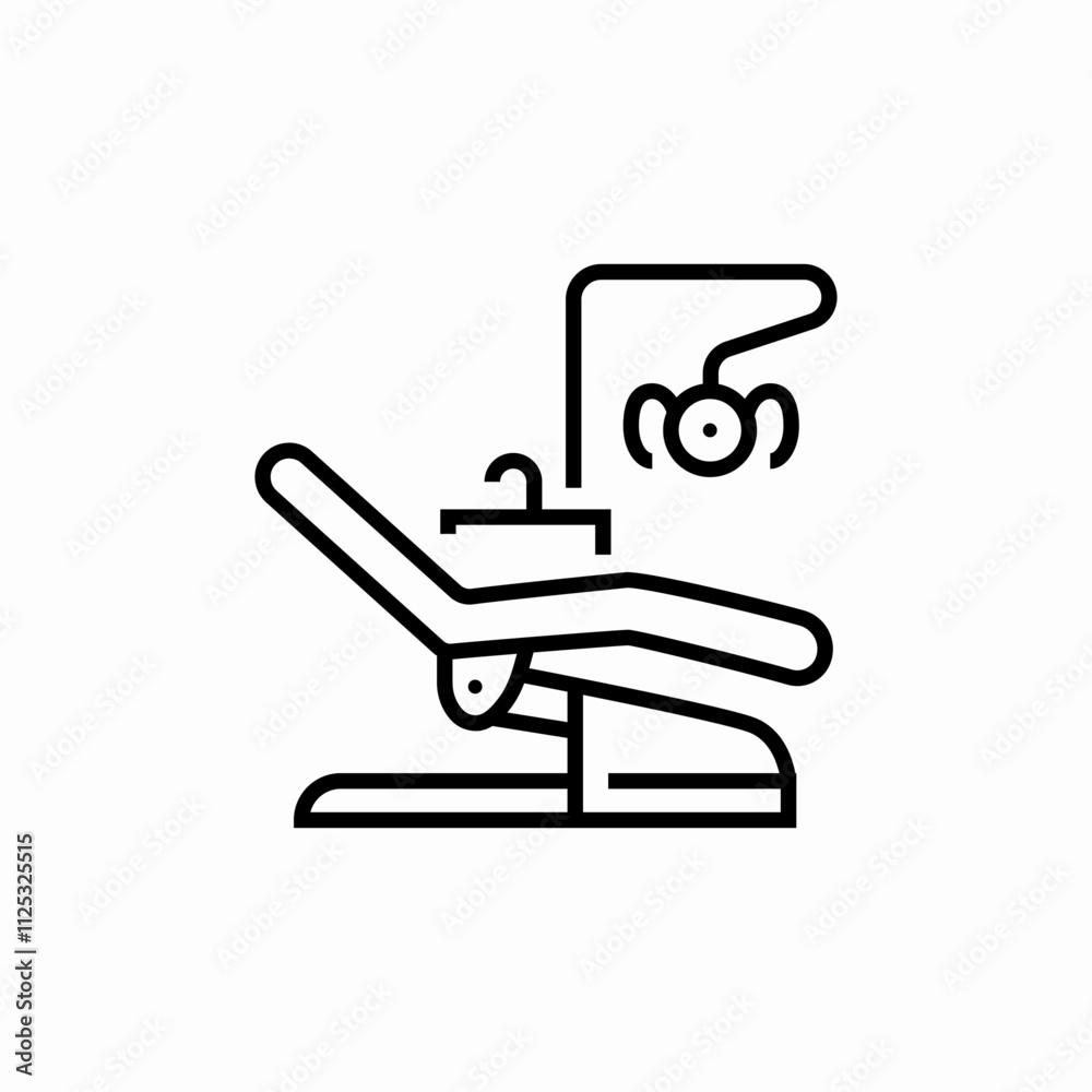 dentist armchair icon sign vector dentist armchair icon sign vector