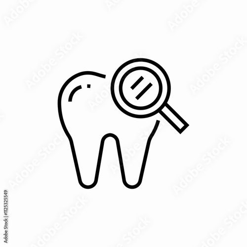 dentist examination icon sign vector