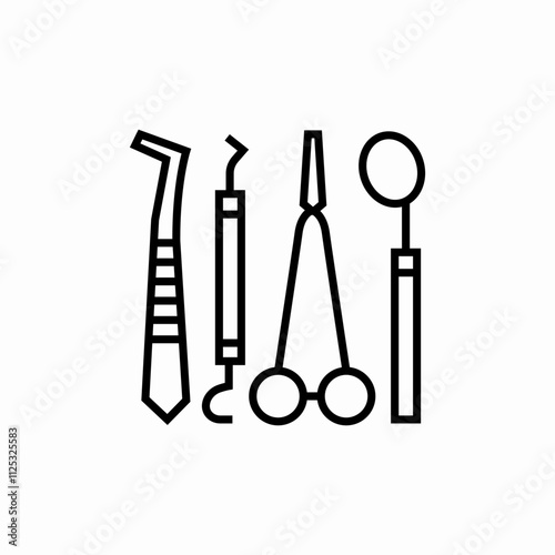 dentist tools icon sign vector