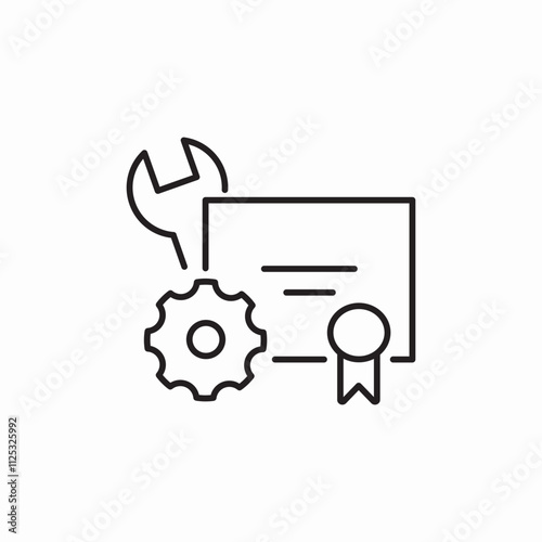 engineering diploma icon sign vector