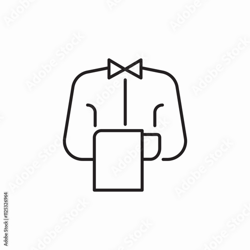 waiter service icon sign vector