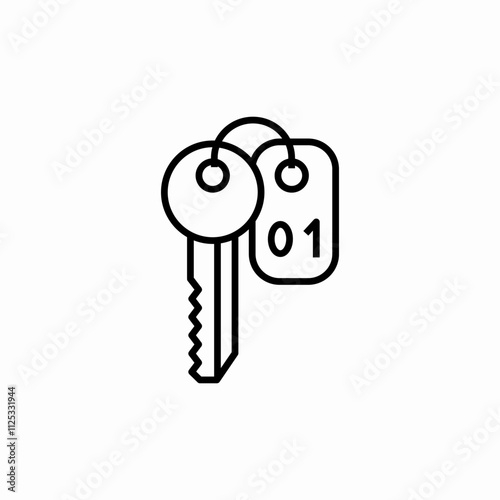 key unlock icon sign vector