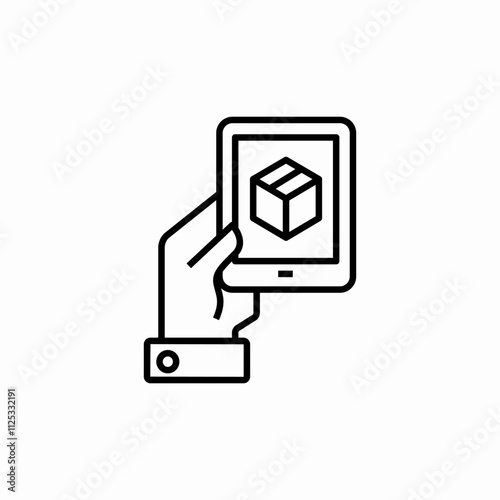 phone delivery order icon sign vector