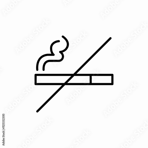 smoking prohibited icon sign vector