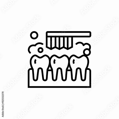 teeth wash icon sign vector