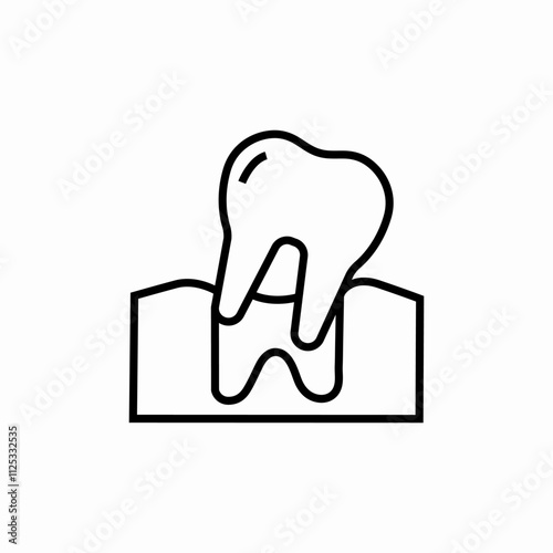 tooth removal dentist icon sign vector