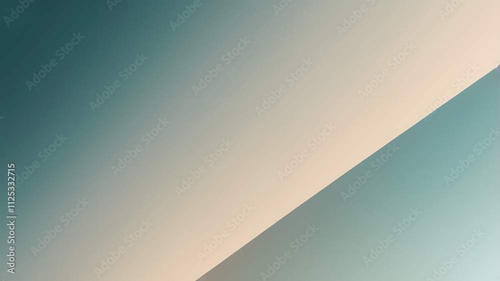 Minimalist gradient background with teal and beige tones for modern design applications