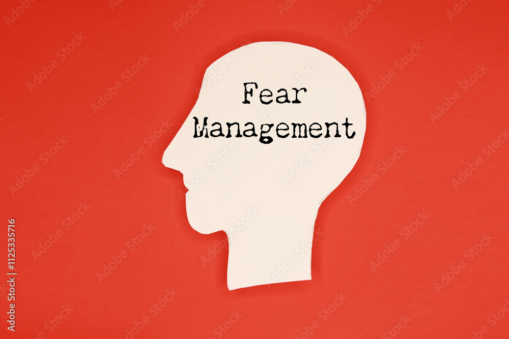 Fear concept with head Fear concept with head