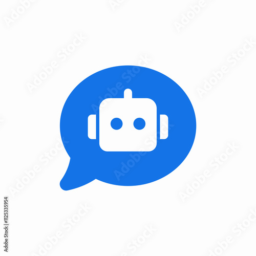 ai chat bot icon sign vector