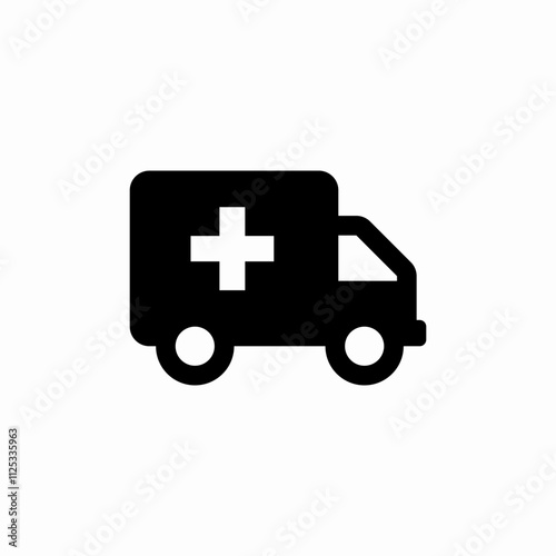 ambulance van icon sign vector
