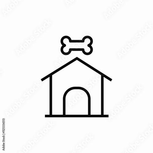 dog house icon sign vector