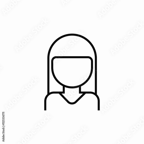 female user icon sign vector