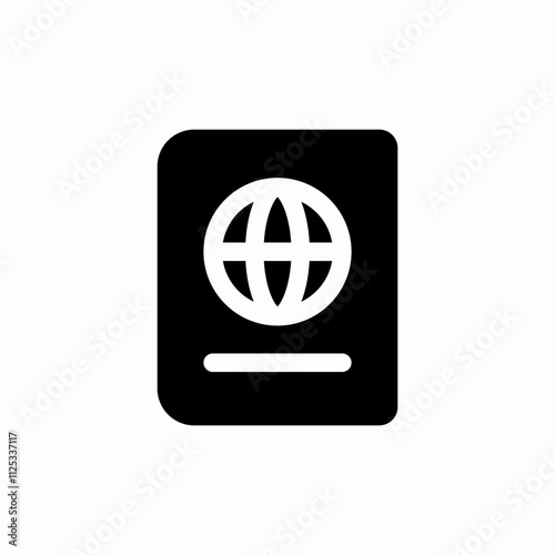 passport document icon sign vector