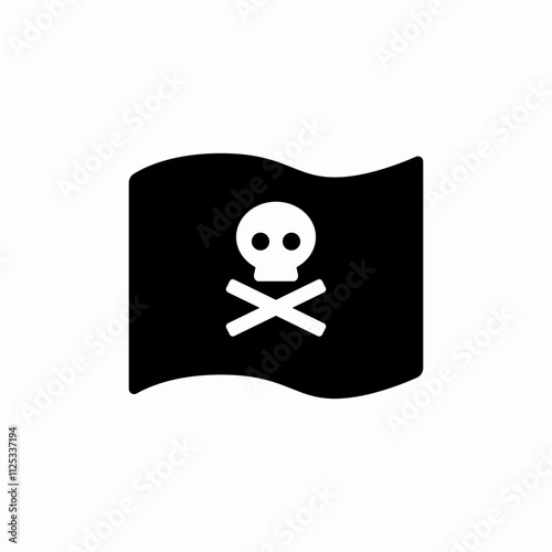 pirate flag icon sign vector