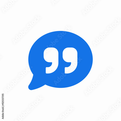 quote speech bubble icon sign vector