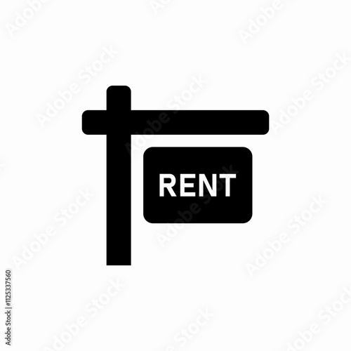 rent banner board icon sign vector