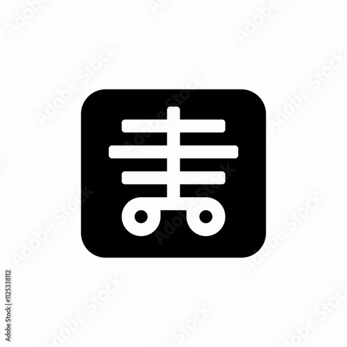 x ray image icon sign vector