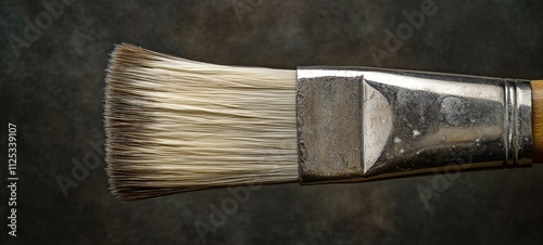 Close-up of a Worn Paintbrush