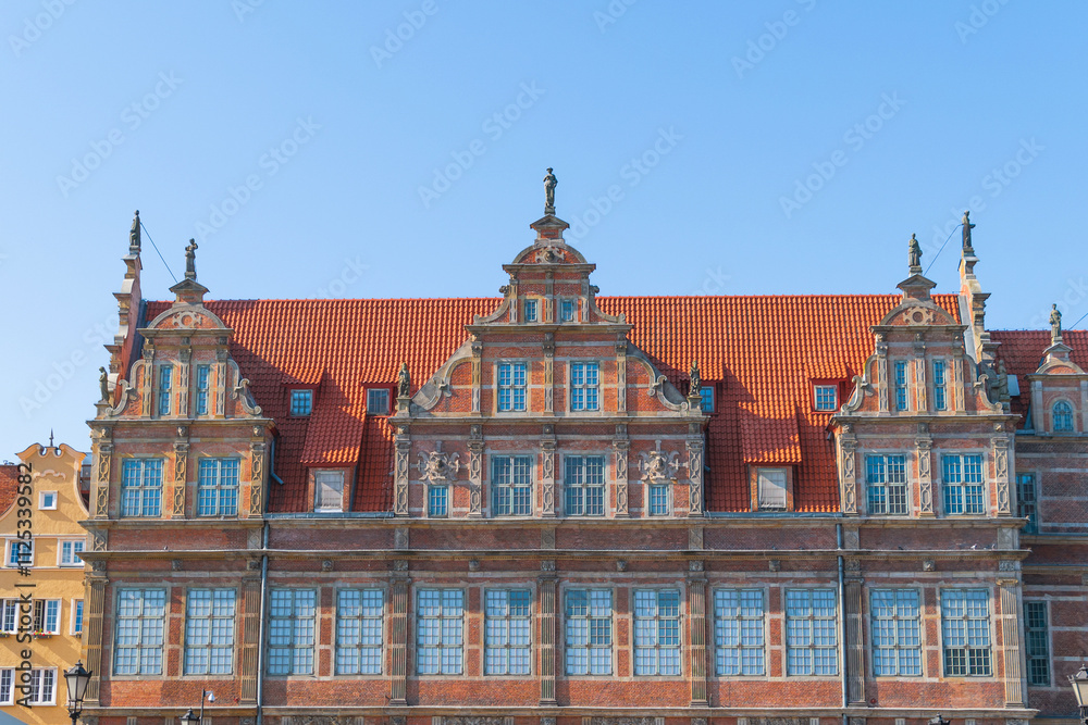 The Green Gate in Gdansk, Poland. the Royal Route. tourist attractions. The Green Gate in Gdansk, Poland. the Royal Route. tourist attractions.