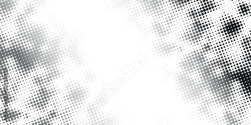 Dotted gradient halftone background. Horizontal seamless dotted pattern in pop art style. Abstract modern stylish texture.
