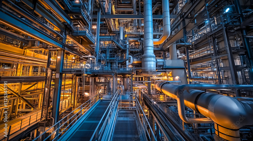 Fototapeta premium Leveraging big data to improve process automation and decision-making in industrial manufacturing.
