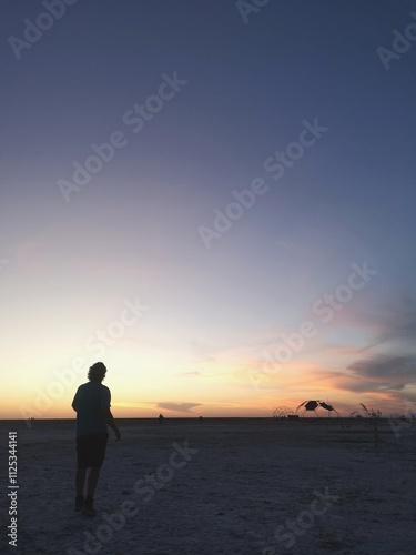 landscape on the sunset