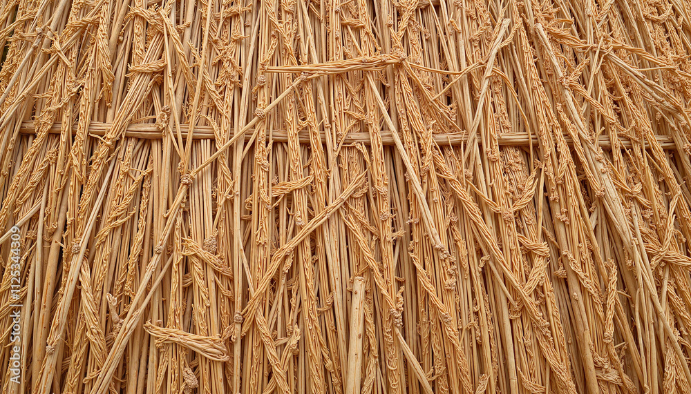 Natural woven straw texture with intricate details Natural woven straw texture with intricate details