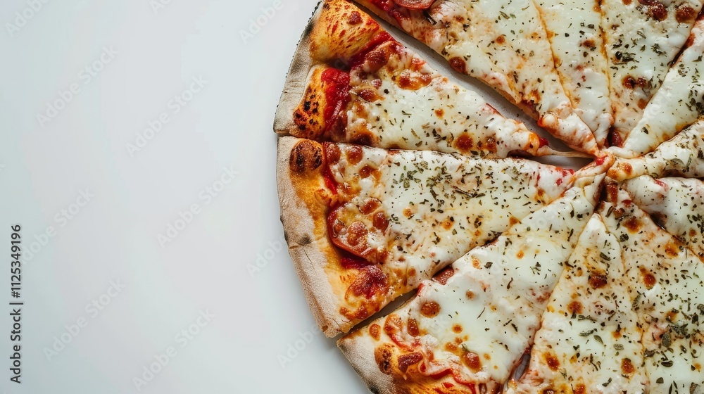A delicious pizza with cheese and pepperoni, sliced and ready to serve. A delicious pizza with cheese and pepperoni, sliced and ready to serve.
