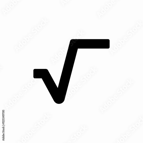 math root icon sign vector