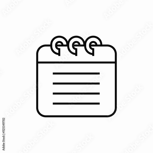 notepad text icon sign vector