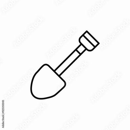 shovel dig icon sign vector