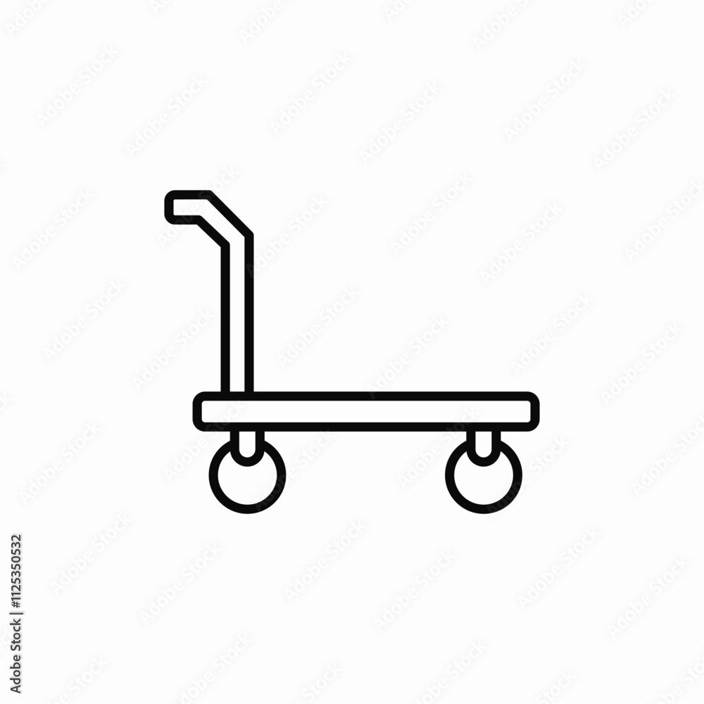 warehouse trolley icon sign vector warehouse trolley icon sign vector