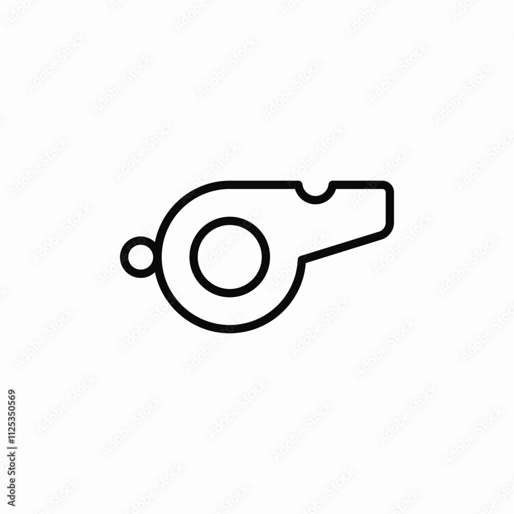 whistle referee icon sign vector whistle referee icon sign vector