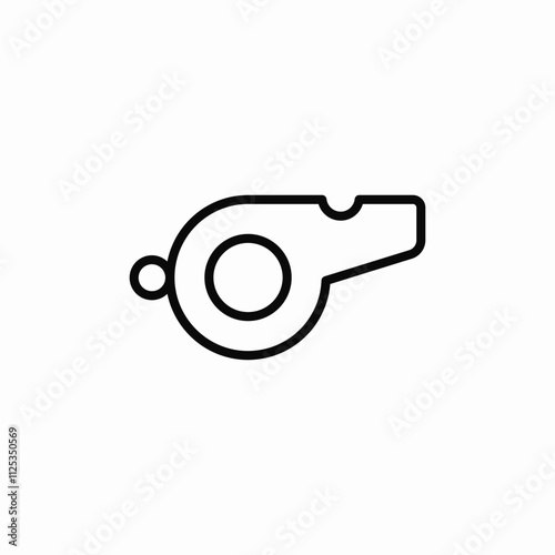 whistle referee icon sign vector